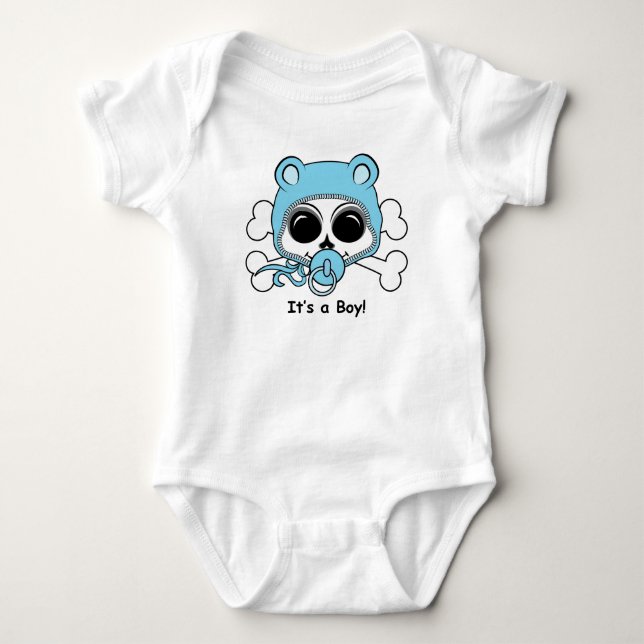 Body Para Bebé Cute Baby Boy Skull (Anverso)