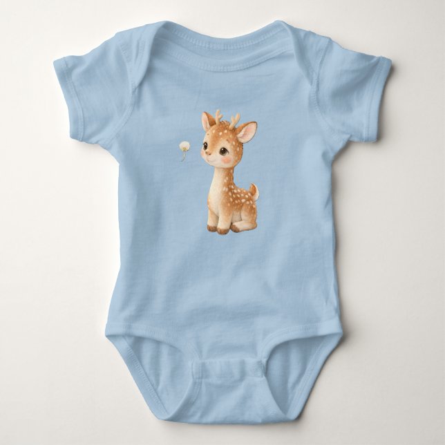 Body Para Bebé Cute Baby Deer Bodysuit – Kawaii Woodland Animal  (Anverso)