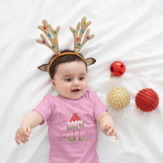 Body Para Bebé Cute Baby Elf & Snowflake Christmas
