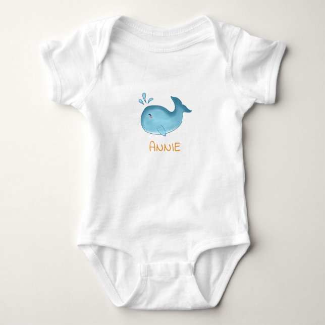 Body Para Bebé Cute Baby Whale (Anverso)