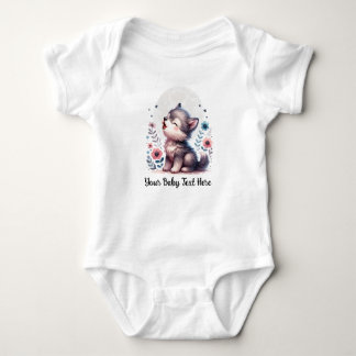 Body Para Bebé Cute Baby Wolf Howling