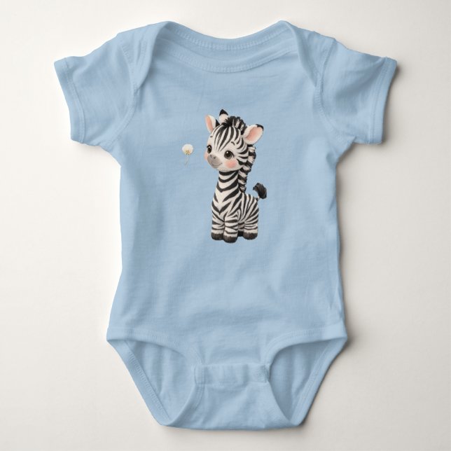 Body Para Bebé Cute Baby Zebra Bodysuit – Kawaii Safari Animal Ba (Anverso)