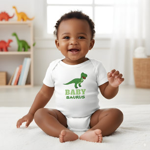 Body Para Bebé Cute Babysaurus Dinosaur T-Rex Dino Personalizado 