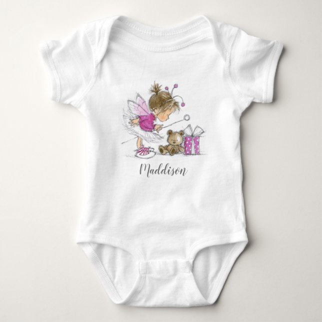 Body Para Bebé Cute Ballerina Fairy Baby Bodysuit (Anverso)