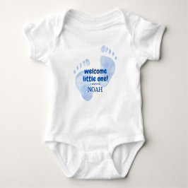 Body Para Bebé Cute Blue Baby Feet Welcome Little One Nursery Des