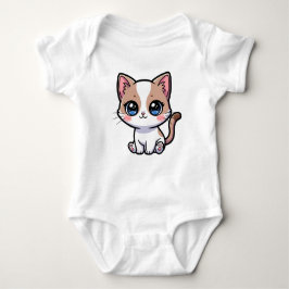 Body Para Bebé Cute Blue Eyed Cat Cartoon Character
