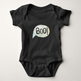 Body Para Bebé Cute Boo Black Halloween Costume