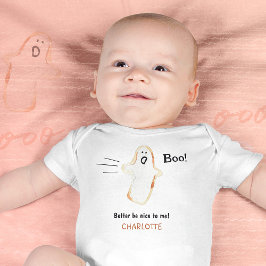 Body Para Bebé Cute Boo Dibujo a Mano Fantasma Bebé Primer Hallow