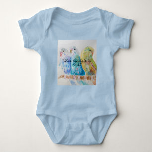 Body Para Bebé Cute Budgie Primer Cumpleaños Pastel Bird Birds