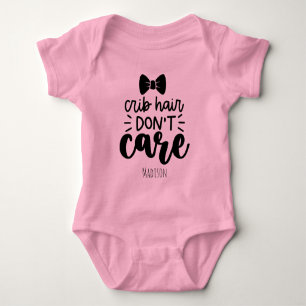 Body Para Bebé Cute Cabello de Cuna No Me Importa Personalizado