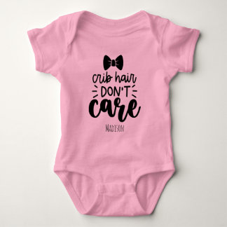 Body Para Bebé Cute Cabello de Cuna No Me Importa Personalizado 
