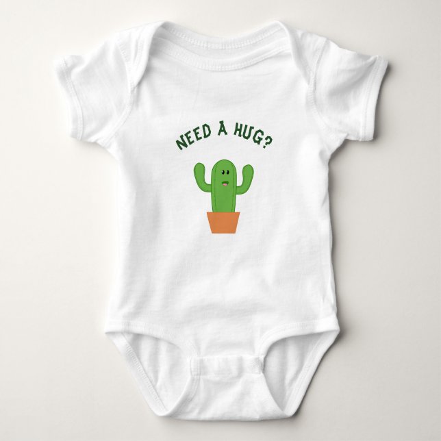 Body Para Bebé Cute Cactus Hugs (Anverso)