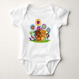 Body Para Bebé Cute Cartoon Bears' Garden Baby Bodysuit