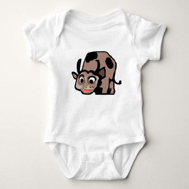 Body Para Bebé Cute Cartoon Cow Baby Bodysuit (Anverso)