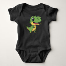 Cute Cartoon T-Rex Dinosaur Baby Bodysuit