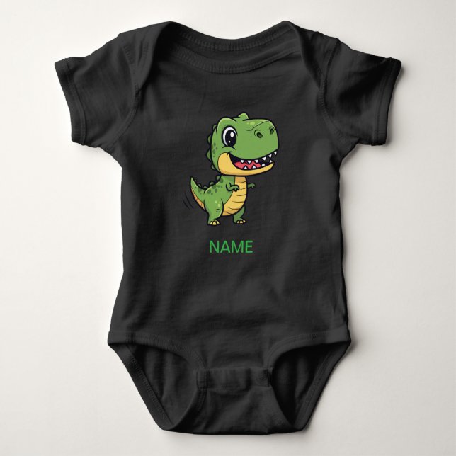 Body Para Bebé Cute Cartoon T-Rex Dinosaur Kids' T-Shirt  (Anverso)