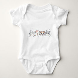 Body Para Bebé Cute Cat Friends Baby Bodysuit
