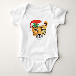 Body Para Bebé Cute Cheetah Safari Santa Navidades