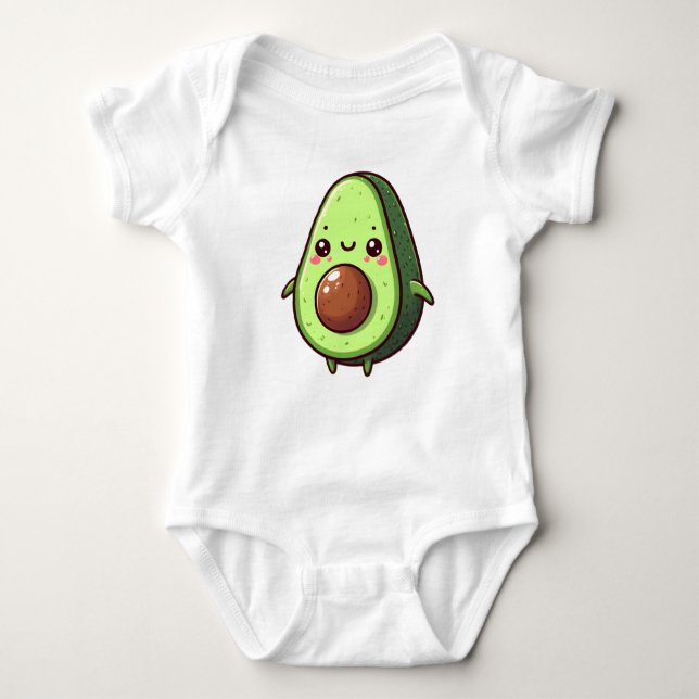 Body Para Bebé Cute Chibi Aguacate (Anverso)