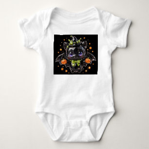 Body Para Bebé Cute Chibi Bruja Murciélago De Cristal Halloween 
