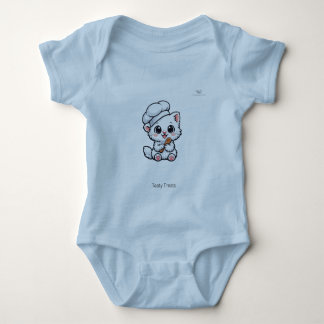 Body Para Bebé Cute Chibi Chefito Gato Personalizado