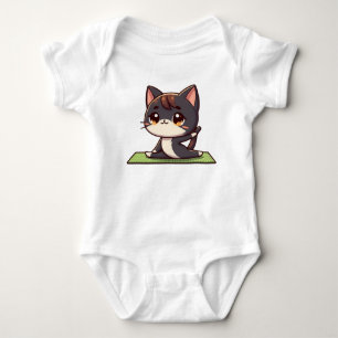 Body Para Bebé Cute Chibi Gato de yoga