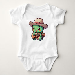 Body Para Bebé Cute Chibi Tortuga tocando guitarra