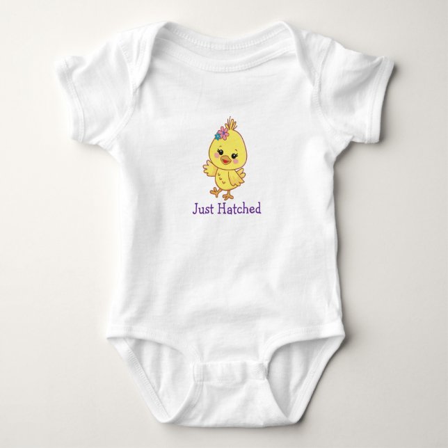 Body Para Bebé Cute Chick Baby Personalized, Baby Shower (Anverso)