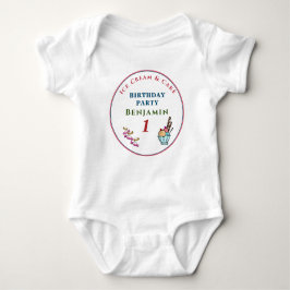 Body Para Bebé Cute Child Baby 1st Birthday Party Personalize