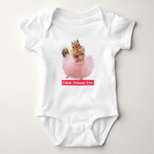 Body Para Bebé Cute Chipmunk Ballerina en tutu en Dance Studio
