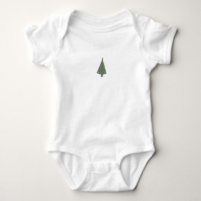 Body Para Bebé Cute Christmas Tree Illustration Baby Romper (Anverso)
