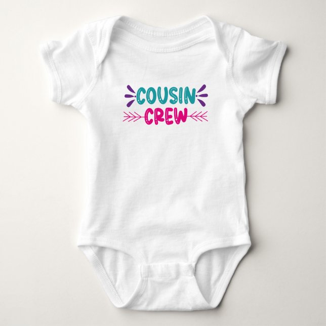 Body Para Bebé Cute Cousin Crew (Anverso)