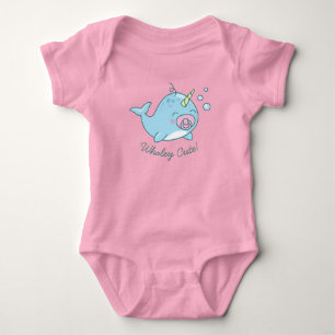 Body Para Bebé Cute Cumpleaños de Narwhal Kawaii Ballena Rosa Niñ