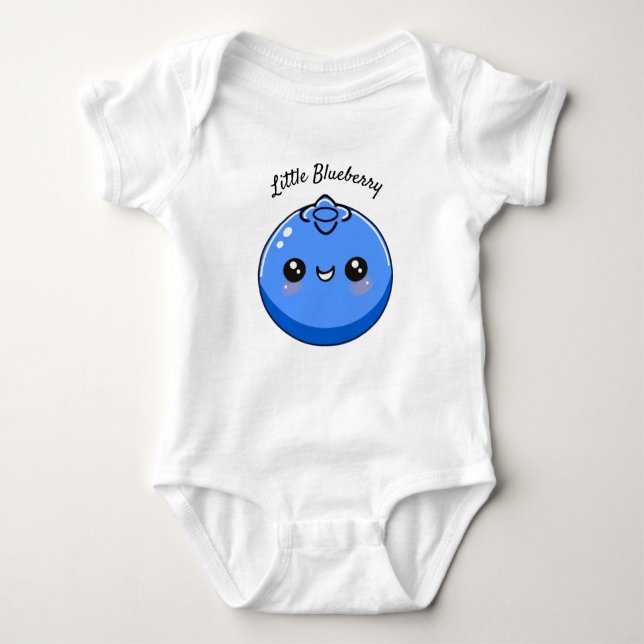 Body Para Bebé Cute Customizable Kawaii Blueberry Baby Bodysuit (Anverso)