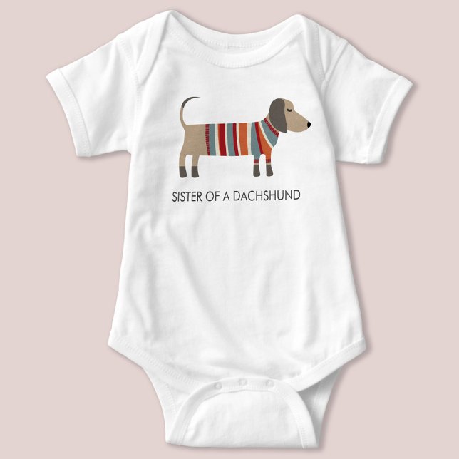 Body Para Bebé Cute Dachshund Baby Bodysuit (Subido por el creador)