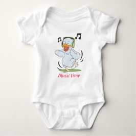 Body Para Bebé Cute Dancing Duck Baby Bodysuit - Music Time Desig