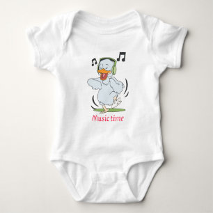 Body Para Bebé Cute Dancing Duck Baby Bodysuit - Music Time Desig