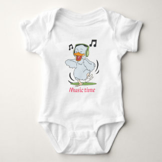 Body Para Bebé Cute Dancing Duck Baby Bodysuit - Music Time Desig