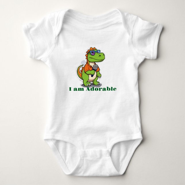 Body Para Bebé Cute Dino (Anverso)