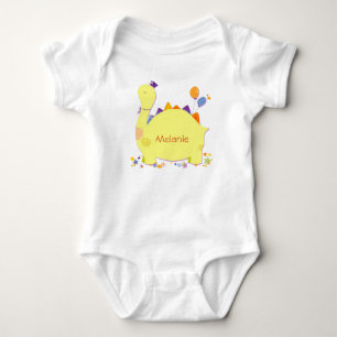 Body Para Bebé Cute Dino Nombre Personalizado Baby Creeper