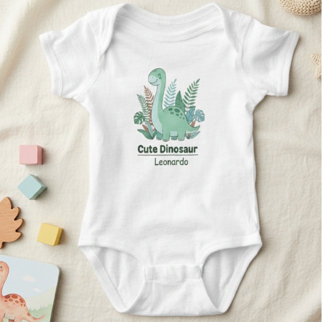 Body Para Bebé Cute Dinosaur Personalized Baby Bodysuit  (Subido por el creador)