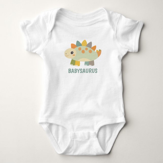 Body Para Bebé Cute Dinosaur Personalized Baby Bodysuit  (Anverso)