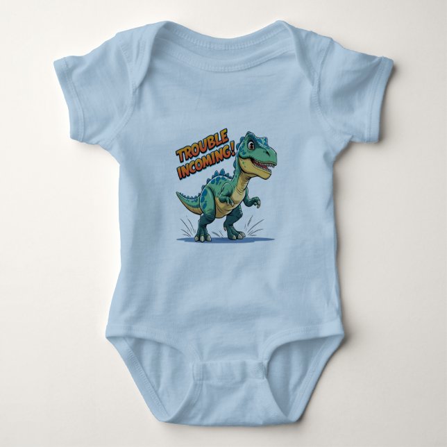 Body Para Bebé Cute Dinosaurio Baby Bodysuit - Problemas Para Lle (Anverso)