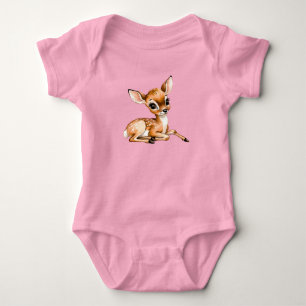 Body Para Bebé Cute Doe Chilling Out, Deer Lover Gift,
