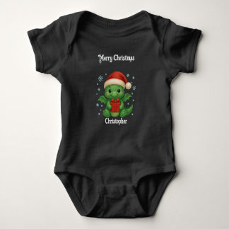 Body Para Bebé cute dragon Christmas holiday baby T-Shirt