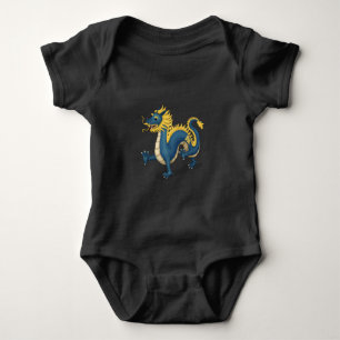 Body Para Bebé Cute Dragón del Zodiaco Chino Negro