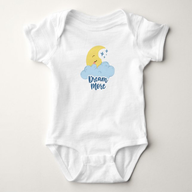 Body Para Bebé Cute "Dream More" Nursery Quote (Anverso)