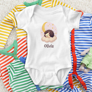 Body Para Bebé Cute Dreamy Hedgehog Personalizado