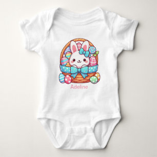 Body Para Bebé Cute, Easter bunny bakset personalizado