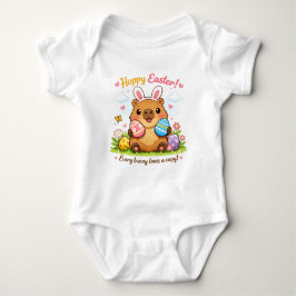 Body Para Bebé Cute Easter Capybara Eggs Bunny Ears